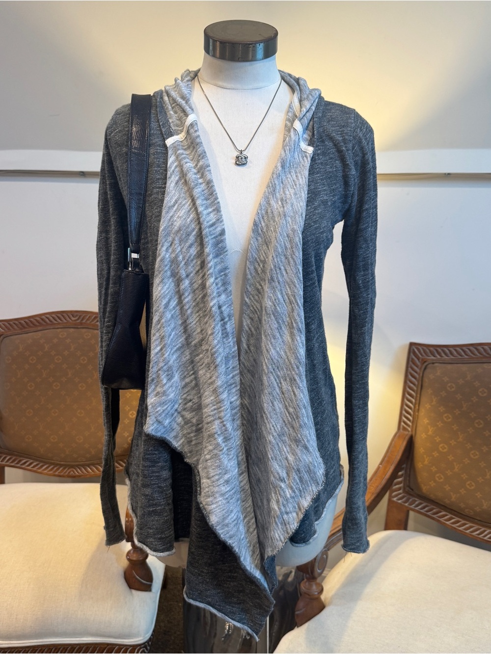 Abercrombie & Fitch Y2K Gray Hooded Cardigan Grunge Fairy Bella Swan Cotton M/L